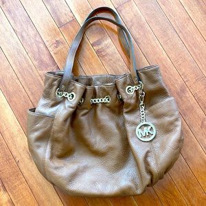 Michael Kors Cognac Leather handbag with gold hardware